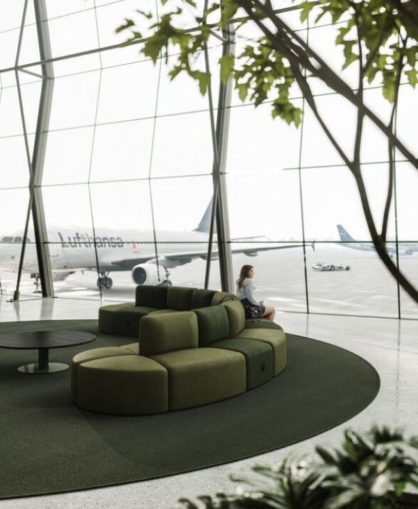 Colorful Modular Sofas for Airport Lounge